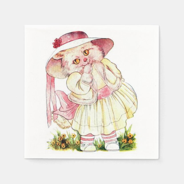 Serviette En Papier Pink Priceilla CA (Devant)
