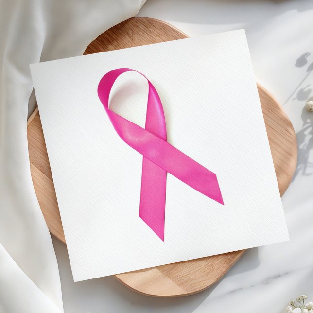 Serviette En Papier Pink Ribbon Sensibilisation au cancer du sein (Créateur téléchargé)