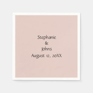 Serviette En Papier Pink Salt Mariage Plain Custom Couple Nom tendance