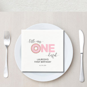 Serviette En Papier Pink Sweet Little MI 1er anniversaire