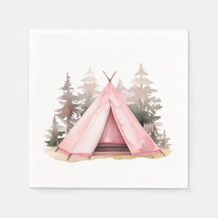Serviette En Papier Pink Tent Event Party Napkin