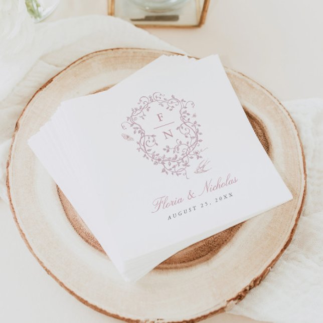 Serviette En Papier Pink Toile Mariage papier serviettes chinoiserie (Créateur téléchargé)