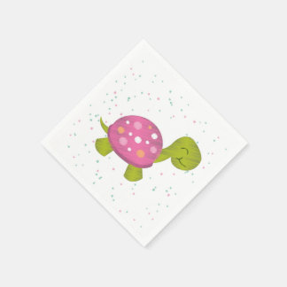 Serviette En Papier Pink Turtle Party Napkin