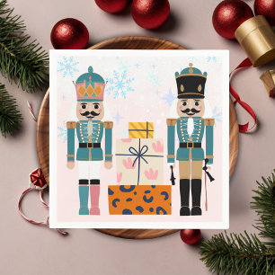 Serviette En Papier Pink Winter Snowflakes Nutcracker Baby shower