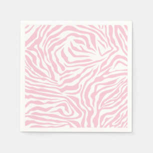 Serviette En Papier Pink Zebra Stripes Poster de animal sauvage Zebra 