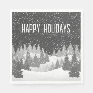 Serviette En Papier Pins d'hiver de Noël