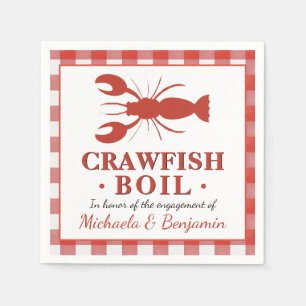 Serviette En Papier Pique-nique Crawfish Boil Homard Fiançailles de fê