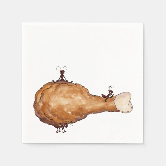 Serviette En Papier Pique-nique de poulet frit (Devant)