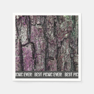 Serviette En Papier Pique-nique de vieille écorce de pin de forêt de