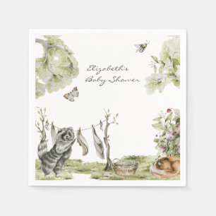 Serviette En Papier Pique-nique de Woodland   Baby shower Animaux fore