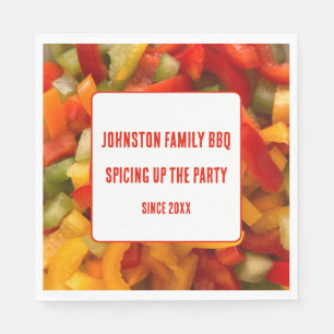 Serviette En Papier Pique-nique en famille BBQ Pimentez la fête d'été