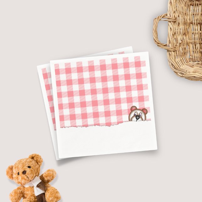 Serviette En Papier Pique-nique En vichy Teddy Bear (Créateur téléchargé)