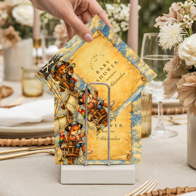 Serviette En Papier Pirate Adventure Storybook Baby Shower (Créateur téléchargé)