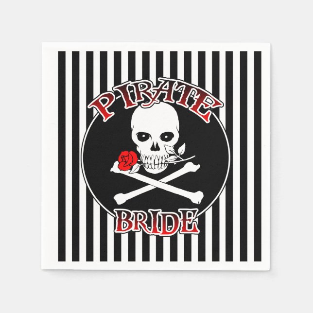 Serviette En Papier Pirate Bride Papier Napkins (Devant)