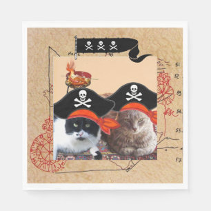 Serviette En Papier PIRATE CATS, Parlez comme un jour de pirates
