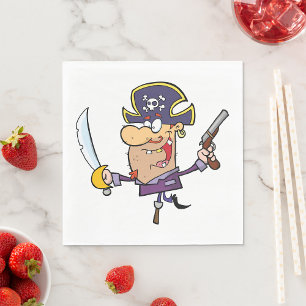 Serviette En Papier Pirate de dessin
