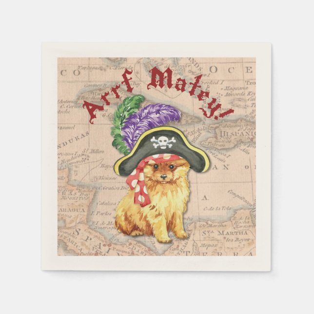 Serviette En Papier Pirate de Poméranie (Devant)