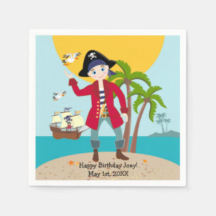 Serviette En Papier Pirate kid birthday