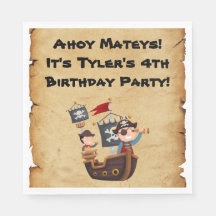 Pirate Party Personnalisé Napkins
