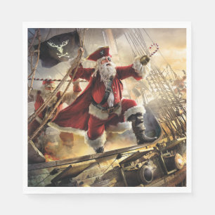 Serviette En Papier Pirate Père Noël