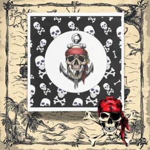 Serviette En Papier Pirate thème fête adulte Nautique
