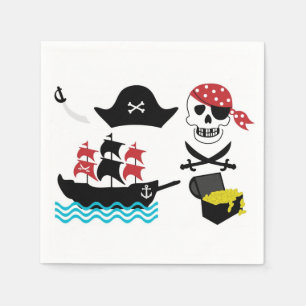 Serviette En Papier Pirates Cocktail Napkin