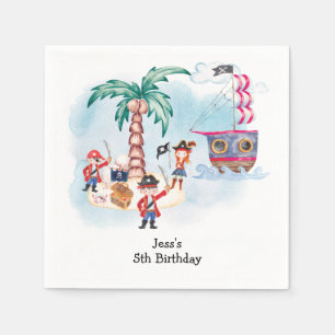 Serviette En Papier Pirates Treast Hunt Map Enfants Garçon Anniversair