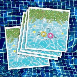 Serviette En Papier Piscine tropicale Piscine de fête Anniversaire