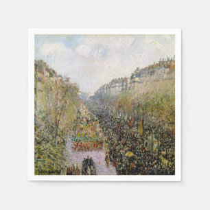 Serviette En Papier Pissarro - Boulevard Montmartre, Mardi Gras