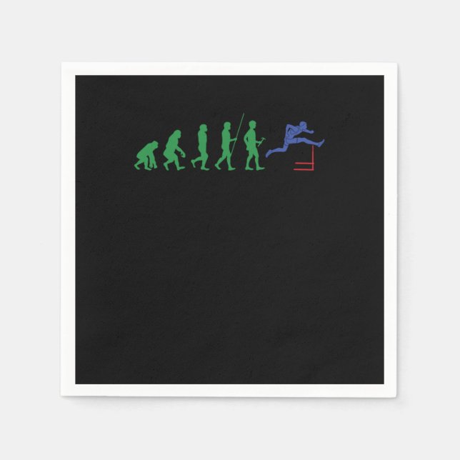 Serviette En Papier Piste Et Gymnaste De Terrain De Course De Hurdling (Devant)