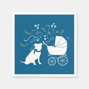 Serviette En Papier Pit Bull Baby shower Pitbull Chien Blue Boy