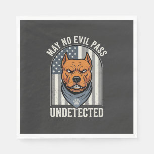 Serviette En Papier Pitbull Patriotique Chien de Garde