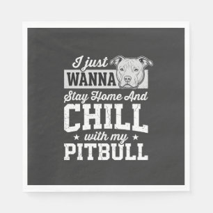 Serviette En Papier Pitbull Reste à la Maison et Design Relax