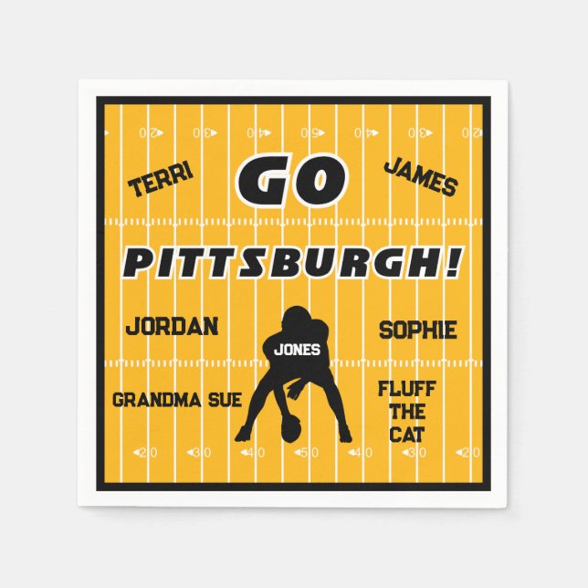 Serviette En Papier Pittsburgh Football Family Paper Napkin (Devant)