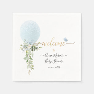 Serviette En Papier PixDezines Blue Parties scintillant Balloon N'impo
