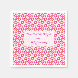 Serviette En Papier PixDezines étoile de david/pink/oj/mitzvah