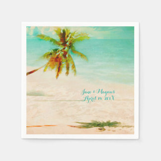Serviette En Papier PixDezines Vintage Tropical Beach