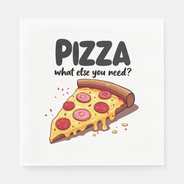 Serviette En Papier Pizza (Devant)