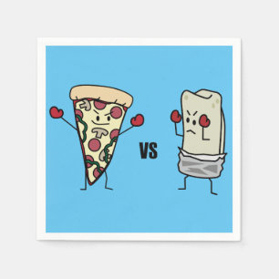 Serviette En Papier Pizza de pepperoni CONTRE le burrito : Mexicain