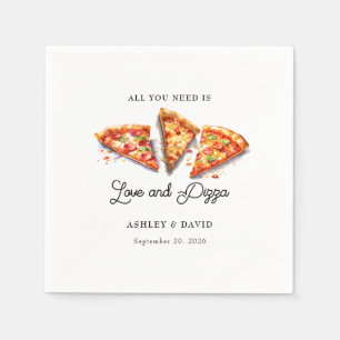 Serviette En Papier Pizza italienne   Partie d'engagement