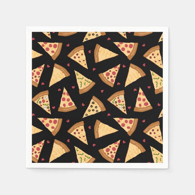Serviette En Papier Pizza Party (Devant)