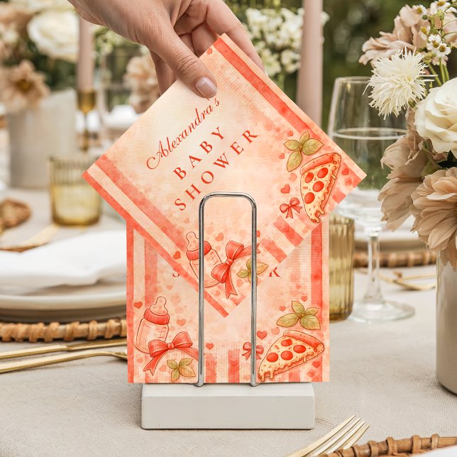 Serviette En Papier Pizza Party Baby Shower (Créateur téléchargé)