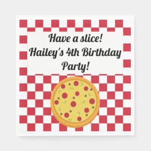 Serviette En Papier Pizza Party Personnalisation des serviettes