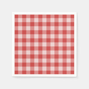 Serviette En Papier Pizza Party Rouge En vichy Papier Plaid Napkin