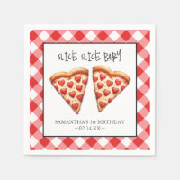 Pizza Pizza Party serviettes en tranches fines