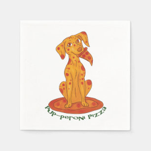 Serviette En Papier Pizza Puppy