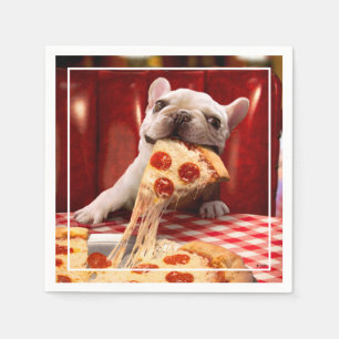 Serviette En Papier Pizza Slice mangeur de chien