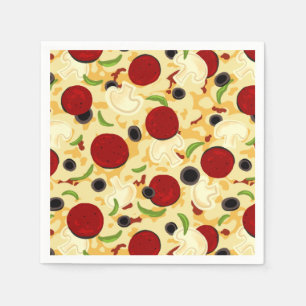 Serviette En Papier Pizza Topping