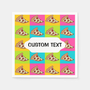Serviette En Papier Pizza tranches de cocktail personnalisé serviette