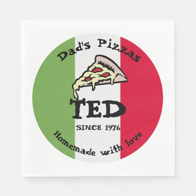 Serviette En Papier Pizzas de papa (Devant)